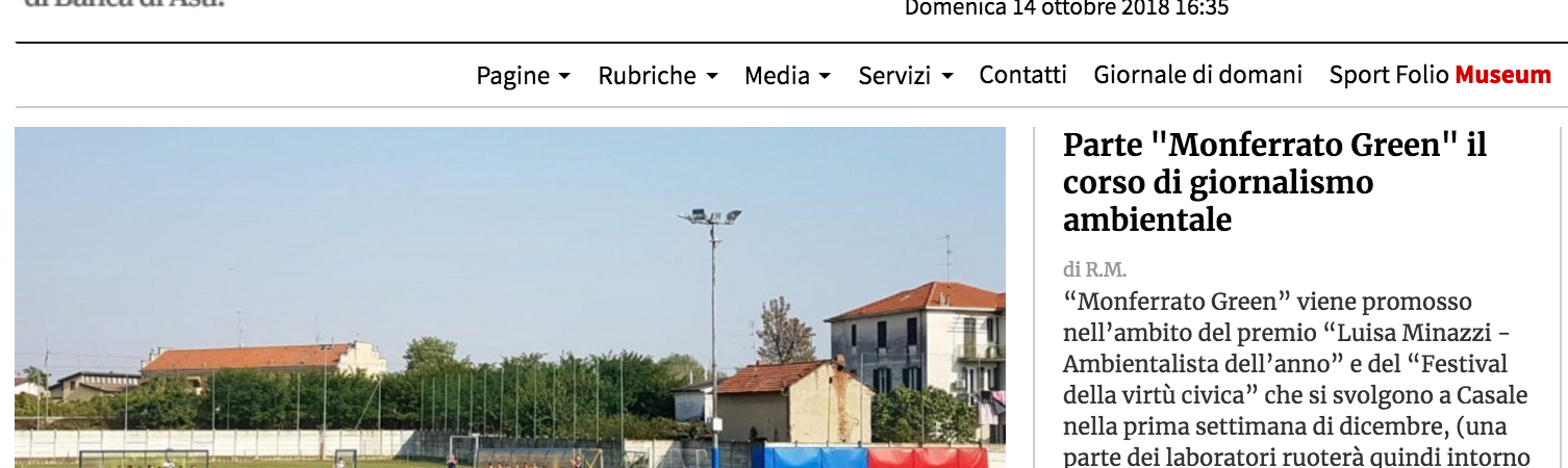 Parte il nostro corso di giornalismo ambientale