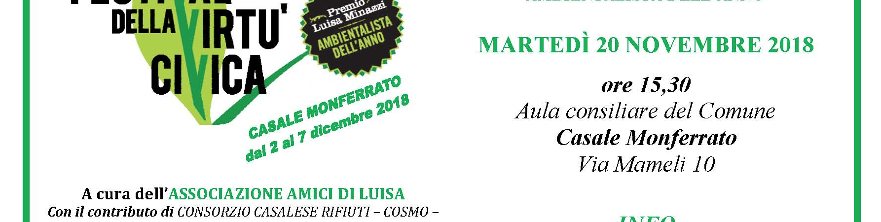 20 novembre, la conferenza stampa